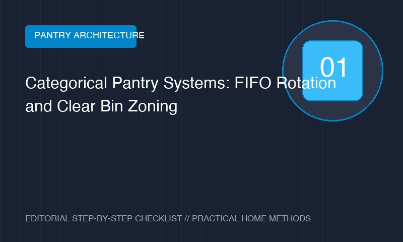 Categorical Pantry Systems: FIFO Rotation and Clear Bin Zoning